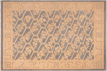 handmade Transitional Kafkaz Chobi Ziegler Blue Beige Hand Knotted RECTANGLE 100% WOOL area rug 8 x 10
